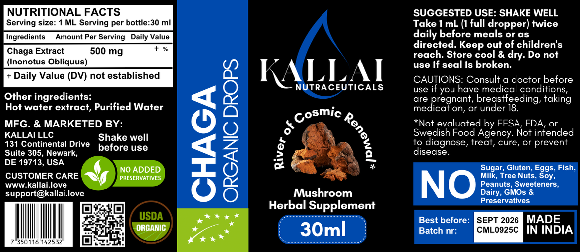 CHAGA EKOLOGISKA DROPPAR, 30ML (30 doser)