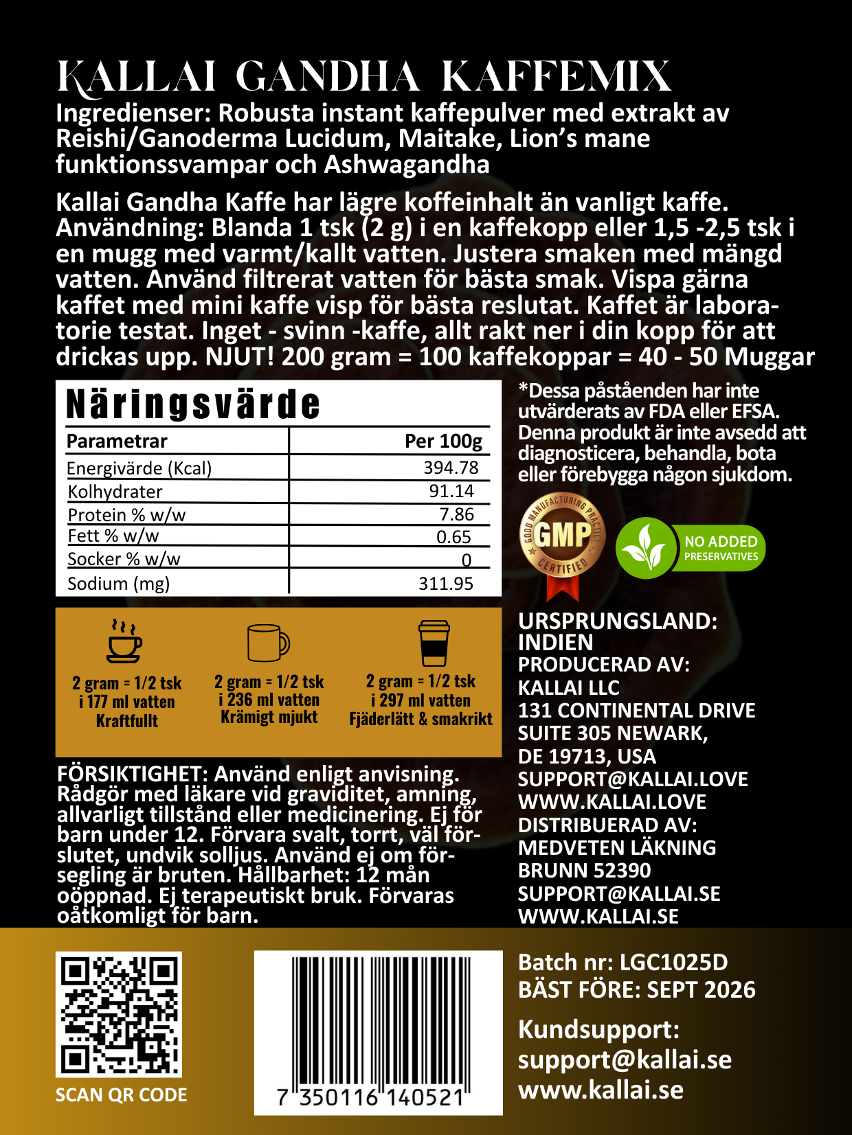 GANDHA KAFFEMIX, 100g