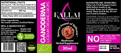 GANODERMA EKOLOGISKA DROPPAR, 30ml (30 doser)