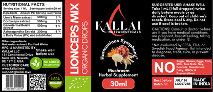 LIONCEPS MIX EKOLOGISKA DROPPAR, 30ML (30 doser)