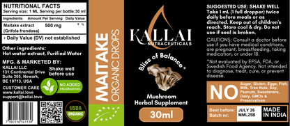 MAITAKE EKOLOGISKA DROPPAR, 30ml (30 Doser)