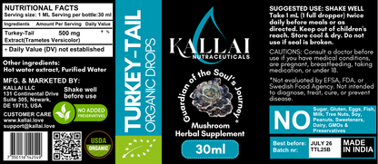 TURKEY-TAIL EKOLOGISKA DROPPAR, 30ML (30 doser)