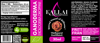 GANODERMA EKOLOGISKA DROPPAR, 30ml (30 doser)