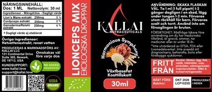 LIONCEPS MIX EKOLOGISKA DROPPAR, 30ML (30 doser)
