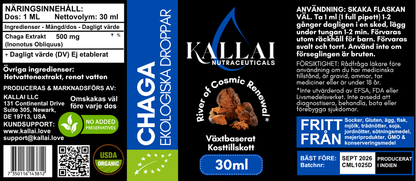 CHAGA EKOLOGISKA DROPPAR, 30ML (30 doser)